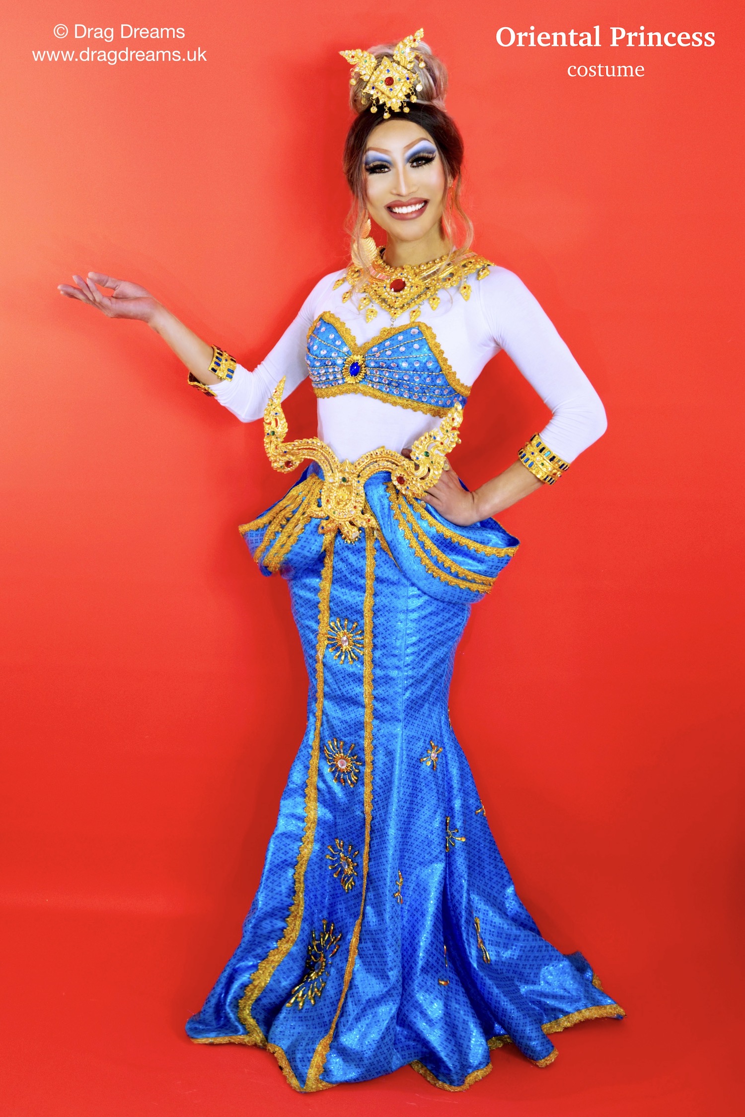 drag makeover photo shoot oriental princess costume