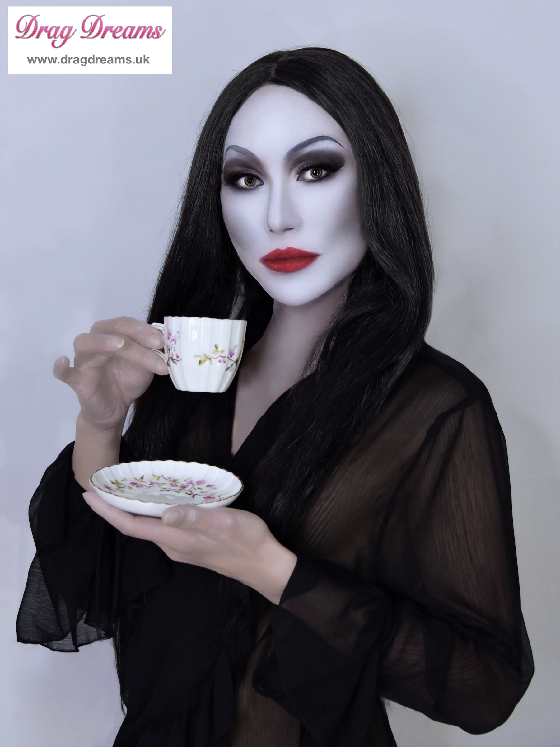 makeover London fancy makeup London morticia adams